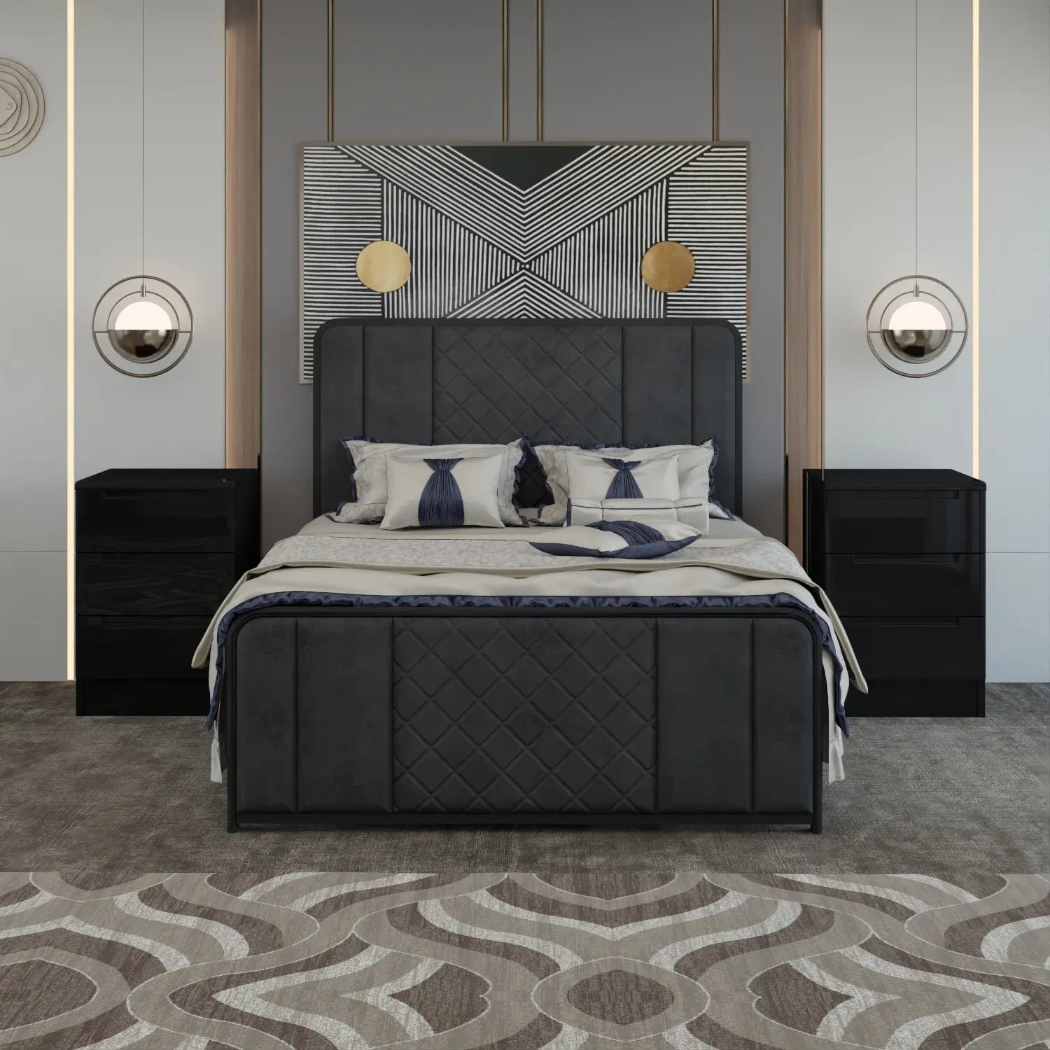 Opal Bedside Black