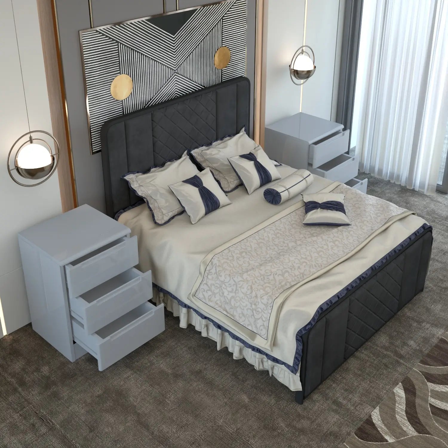 Opal Bedside Gray