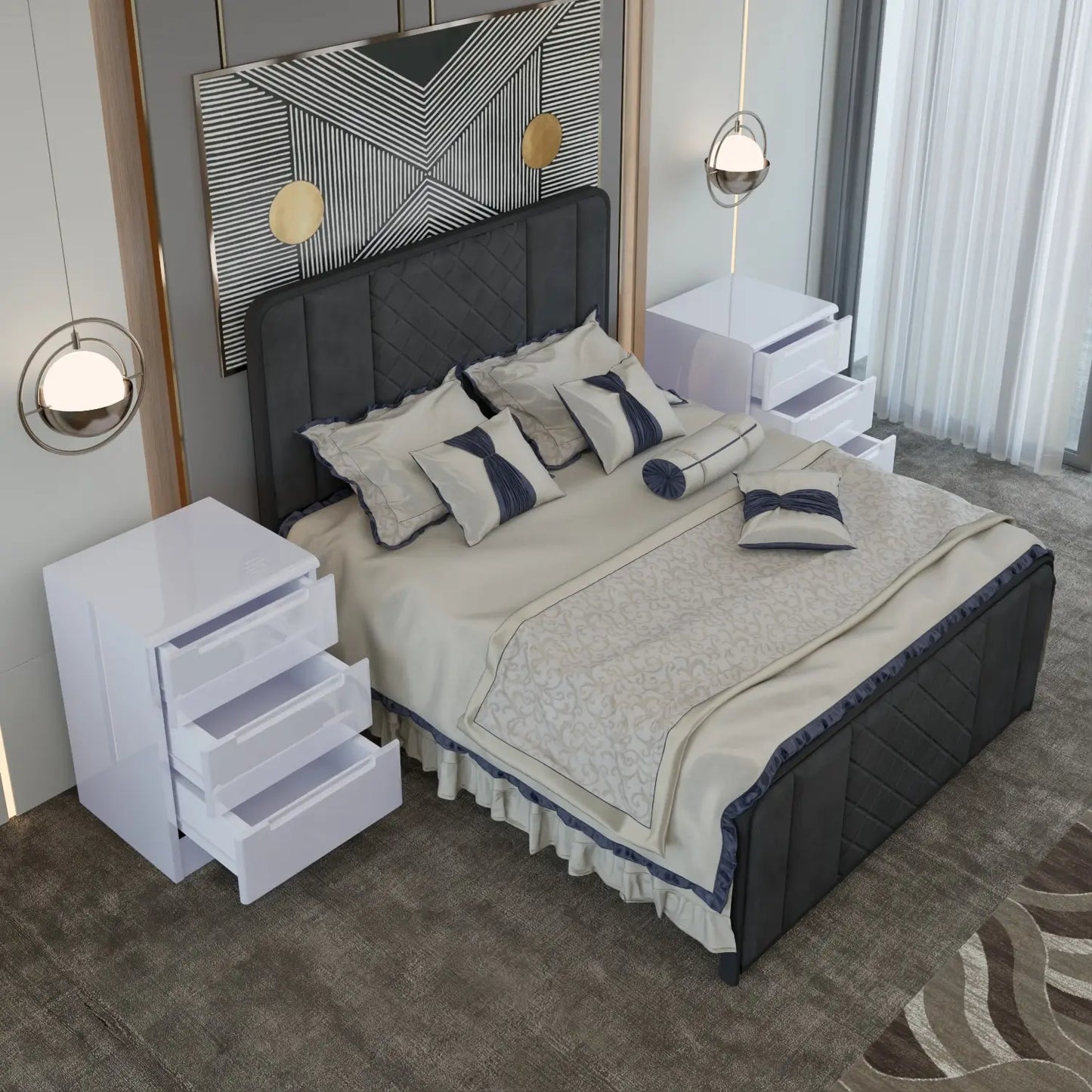 Opal Bedside White