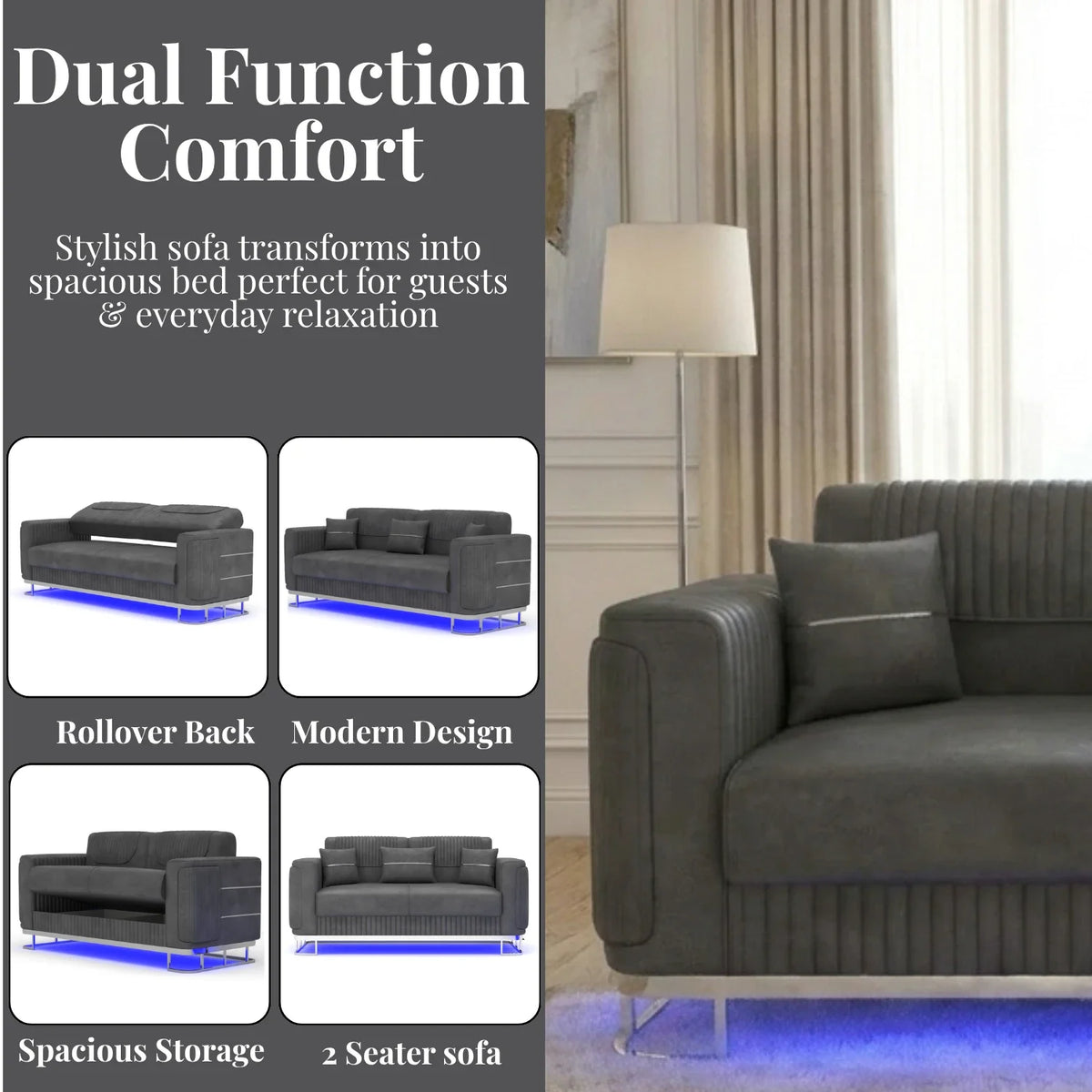 3 Seater Grey