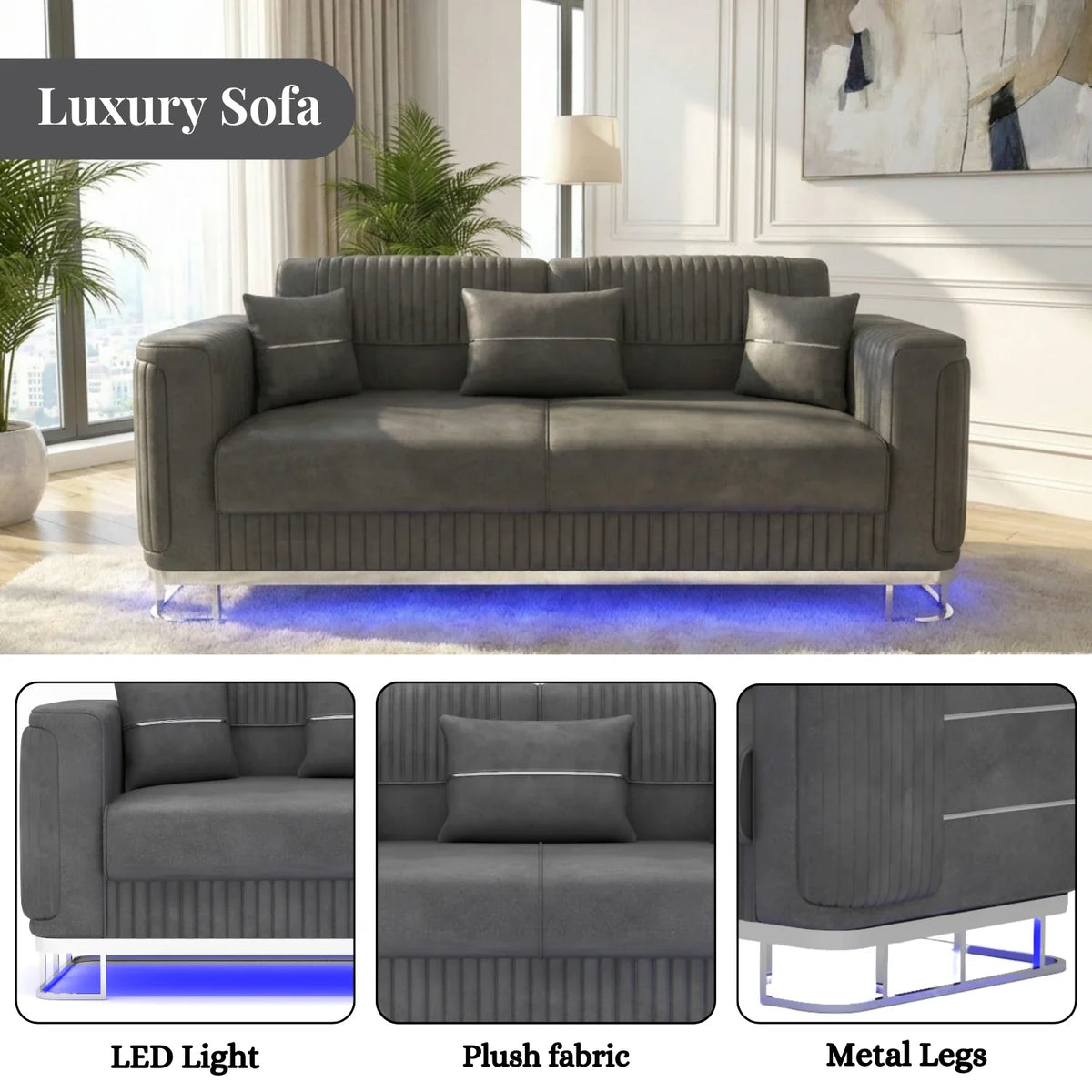 2 Seater Grey