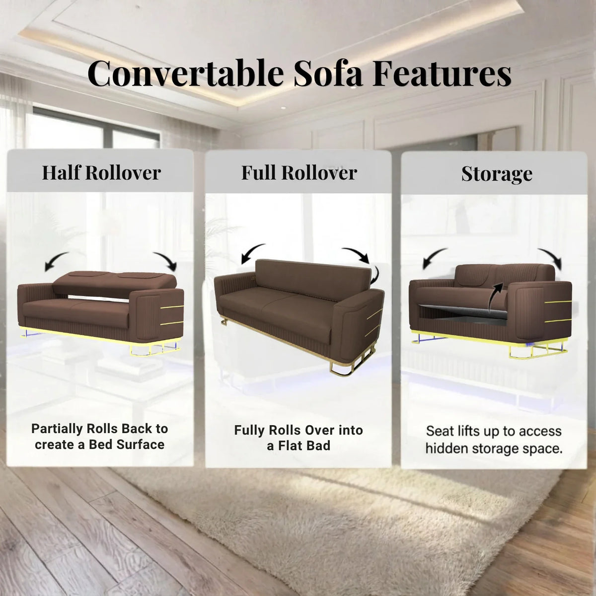 3+2 Seater Brown