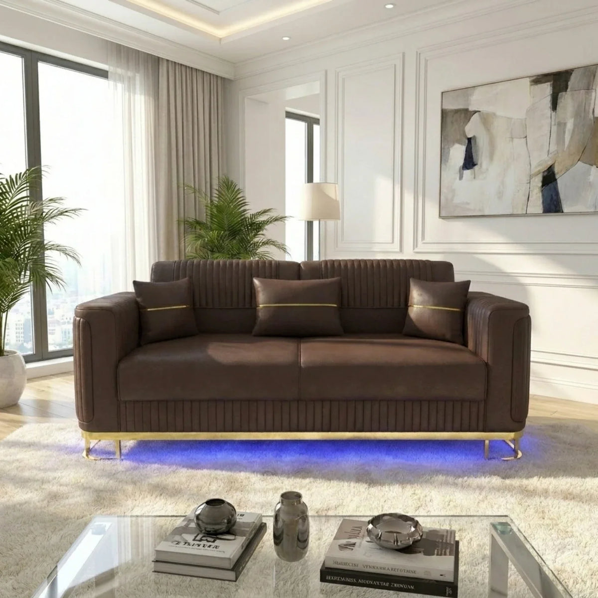 2 Seater Brown