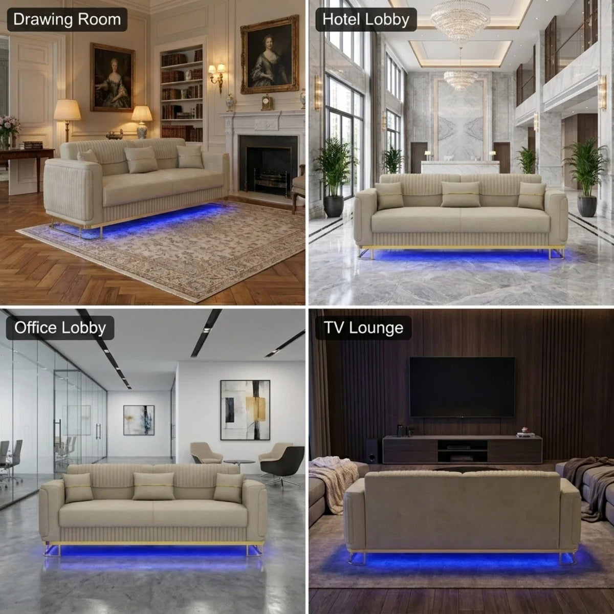 3+2 Seater Cream