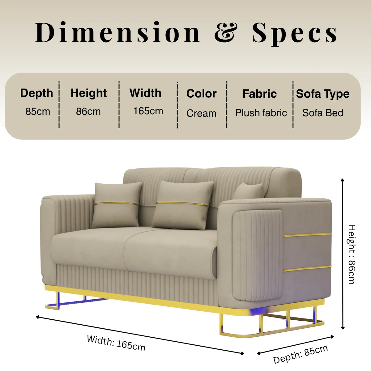 2 Seater Cream