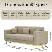 3 Seater Cream