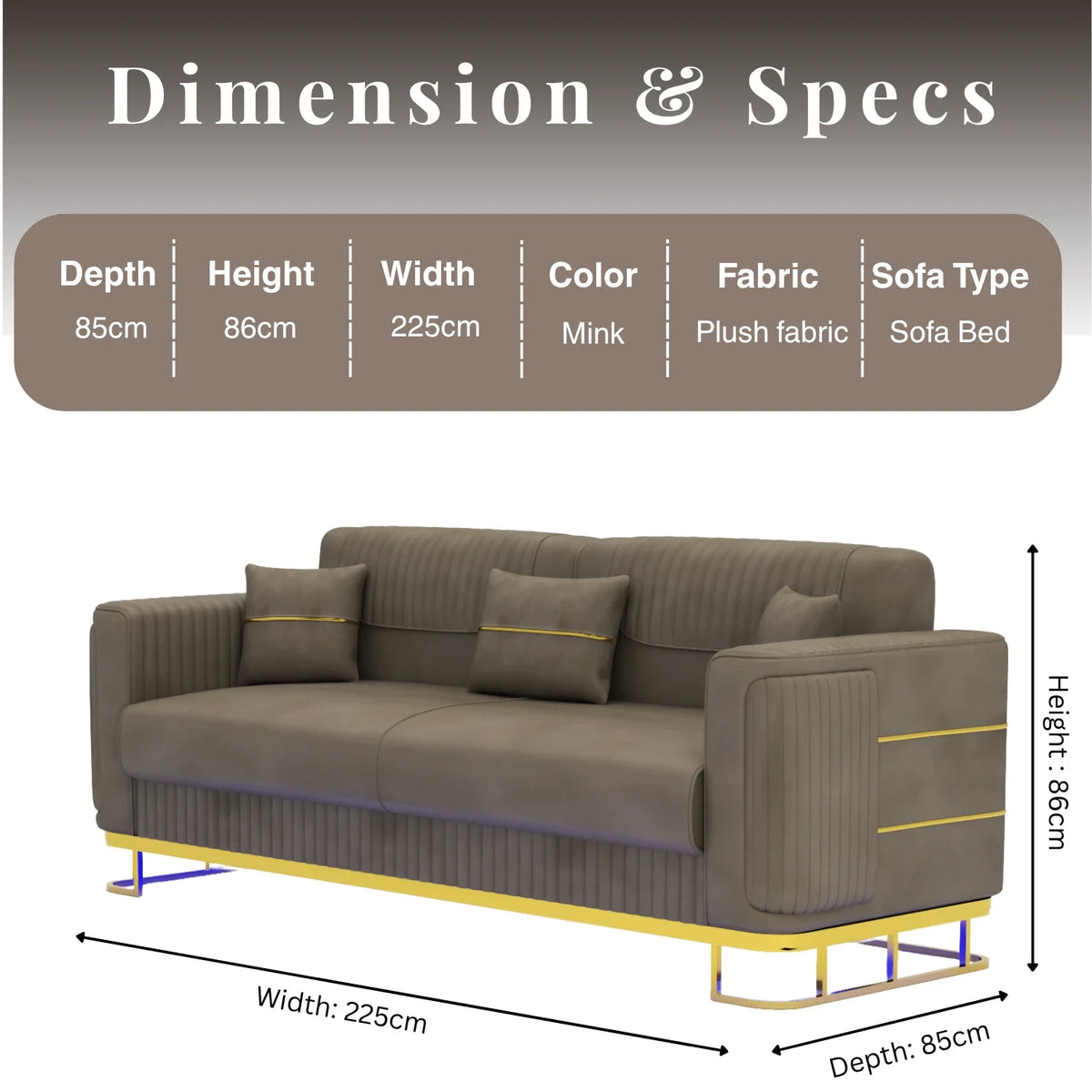 3+2 Seater Mink