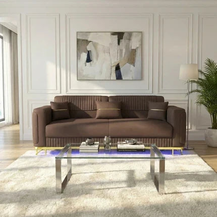 3 Seater Brown