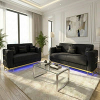 3+2 Seater Black