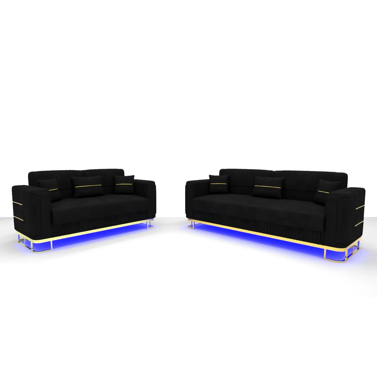 3+2 Seater Black