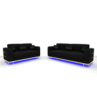 3+2 Seater Black