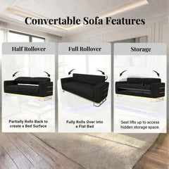 3+2 Seater Black