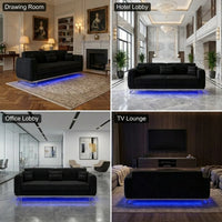 3+2 Seater Black