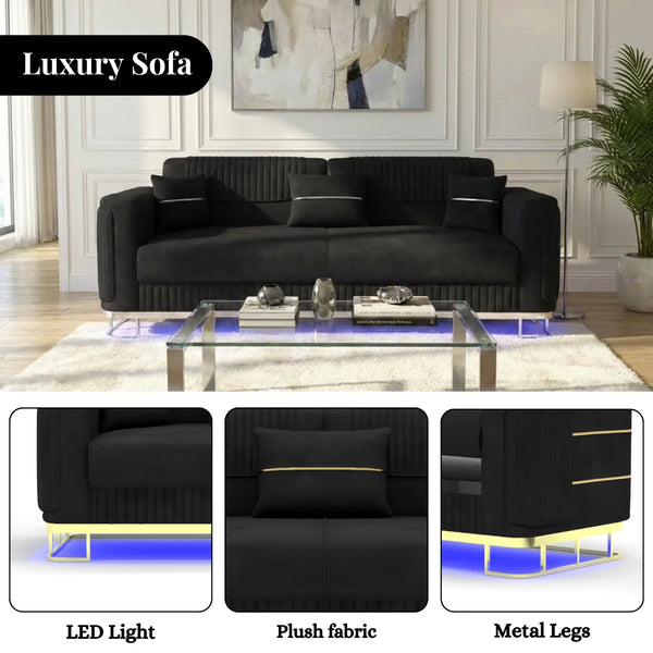 3 Seater Black