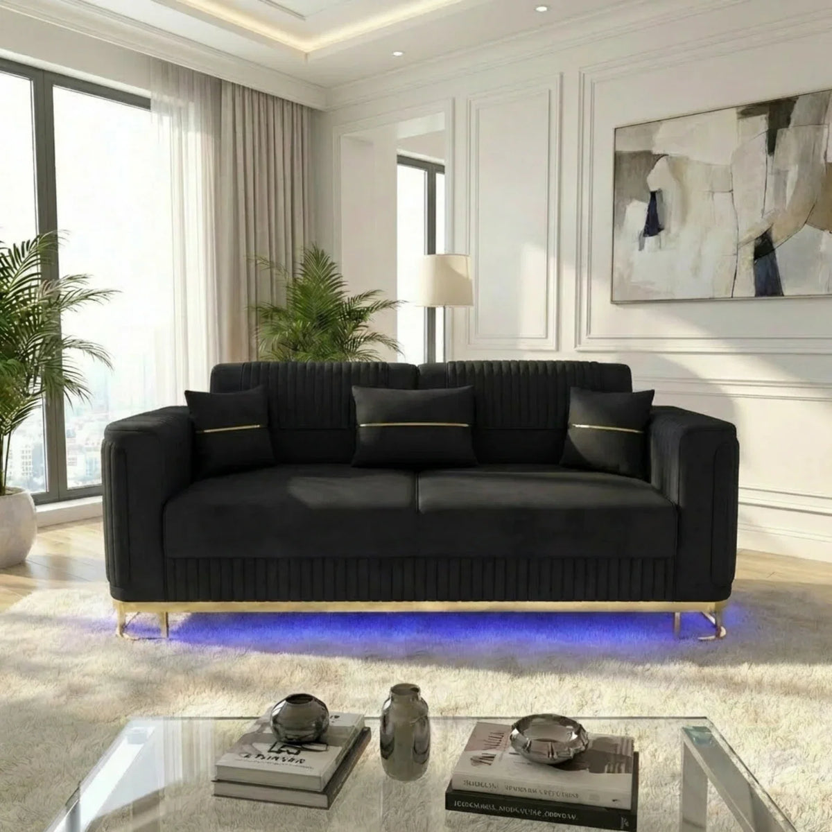 2 Seater Black