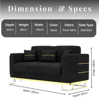 2 Seater Black