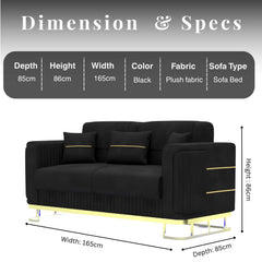 2 Seater Black