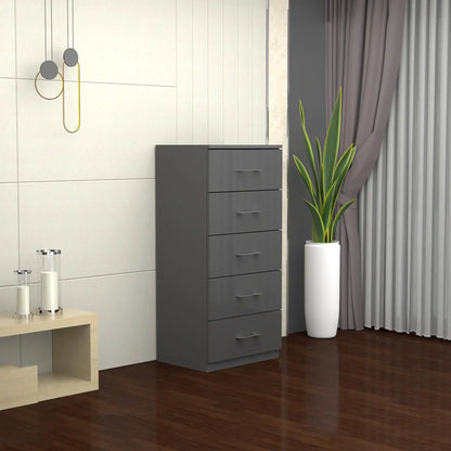Riga 5 Drawers Chest | COLOR: Dark Grey | SIZE: 60cm , 80cm 