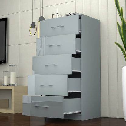 Riga 5 Drawers Chest | COLOR: Grey | SIZE: 60cm , 80cm 