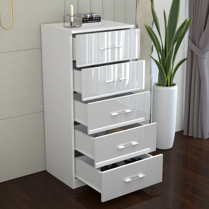 Riga 5 Drawers Chest | COLOR: White | SIZE: 60cm , 80cm 