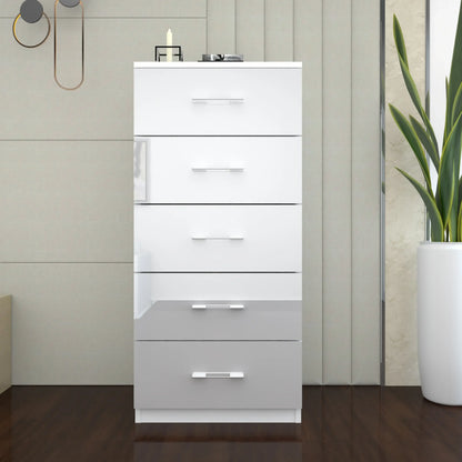 Riga 5 Drawers Chest | COLOR: White | SIZE: 60cm , 80cm 