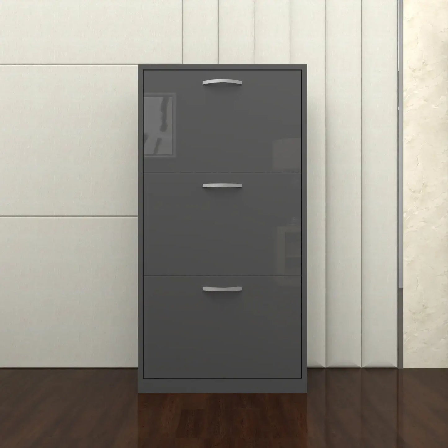 Solace 3 Tier Shoe Rack  DarkGray