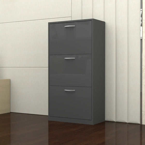 Solace 3 Tier Shoe Rack  DarkGray