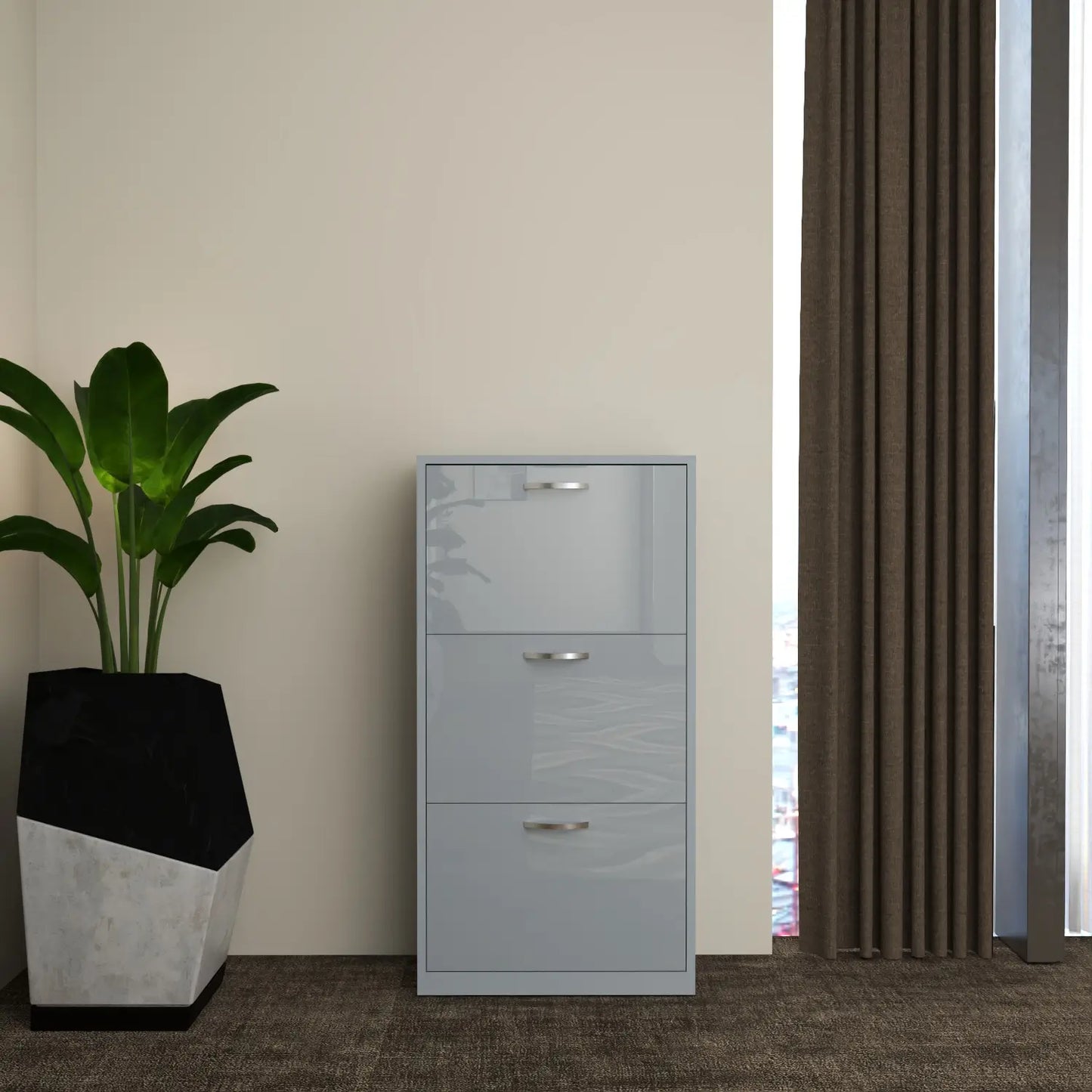 Solace 3 Tier Shoe Rack Gray