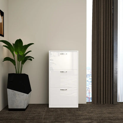 Solace 3 Tier Shoe Rack White