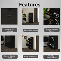 Solace 4 Tier Shoe Rack Black