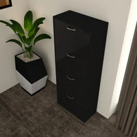 Solace 4 Tier Shoe Rack Black