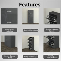 Solace 4 Tier Shoe Rack DarkGray