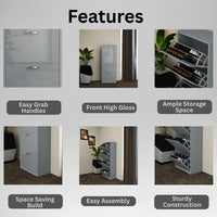 Solace 4 Tier Shoe Rack Gray