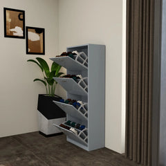 Solace 4 Tier Shoe Rack Gray