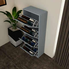 Solace 4 Tier Shoe Rack Gray