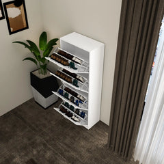 Solace 4 Tier Shoe Rack White