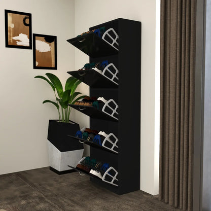 Solace 5 Tier Shoe Rack Black