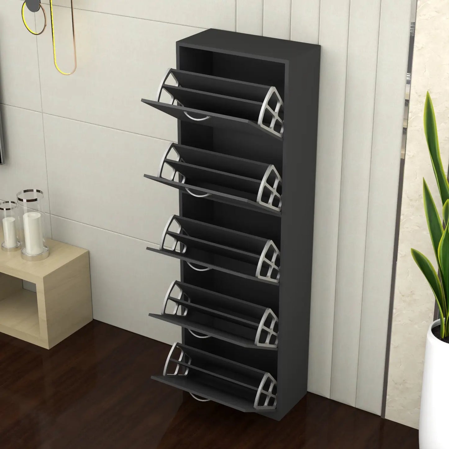 Solace 5 Tier Shoe Rack DarkGray