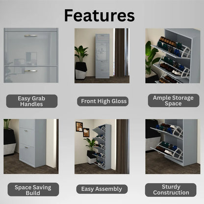 Solace 5 Tier Shoe Rack Gray