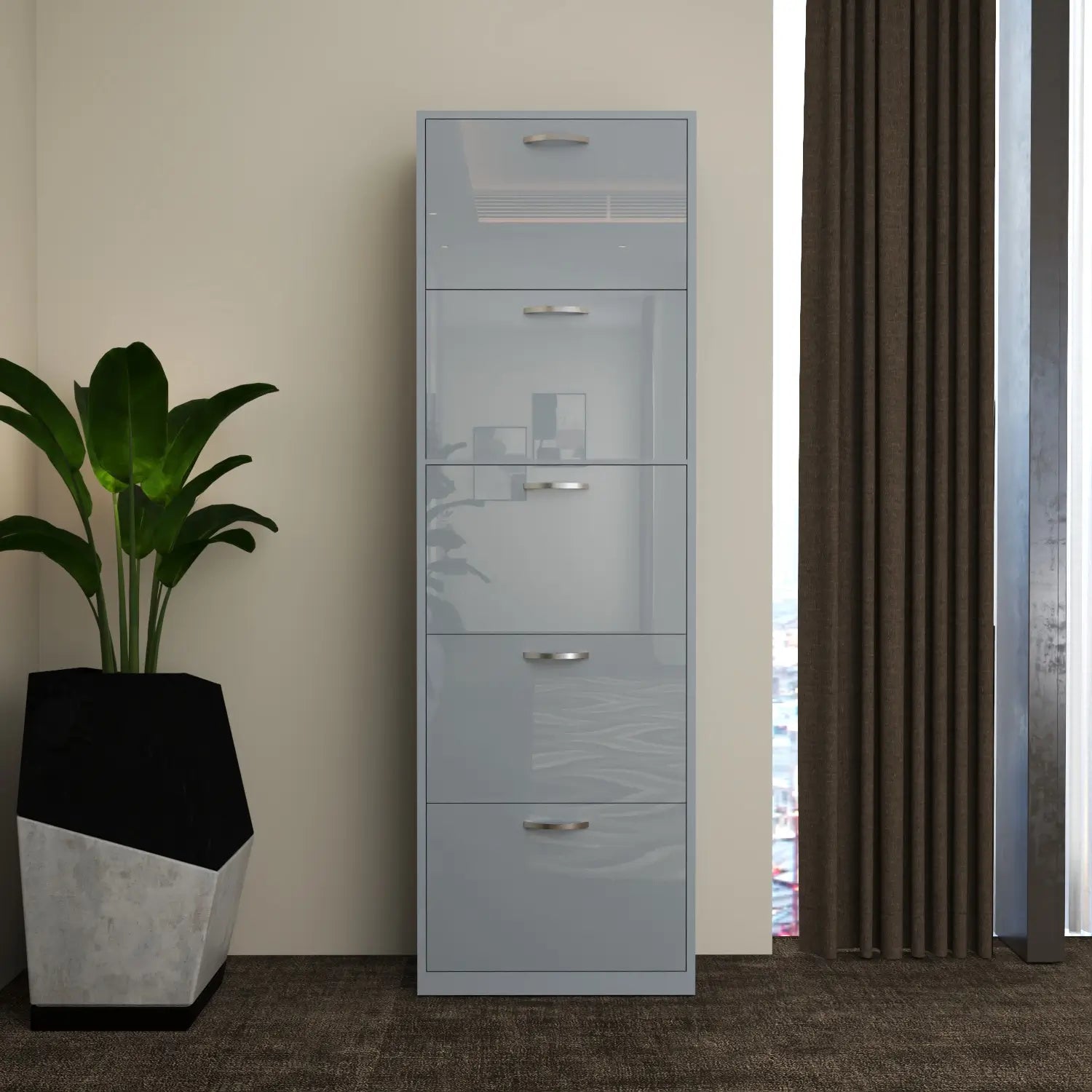 Solace 5 Tier Shoe Rack Gray