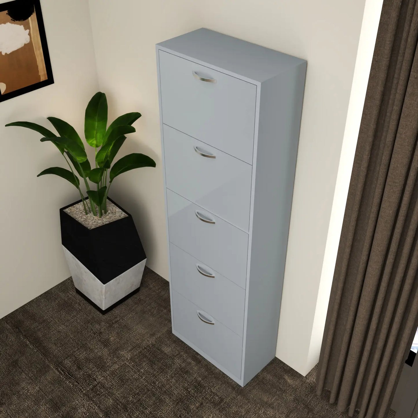 Solace 5 Tier Shoe Rack Gray