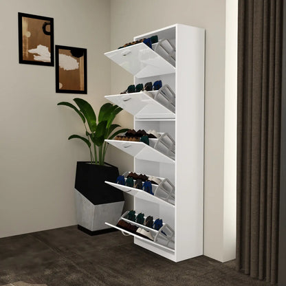 Solace 5 Tier Shoe Rack White