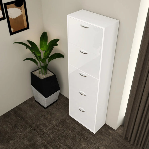 Solace 5 Tier Shoe Rack White