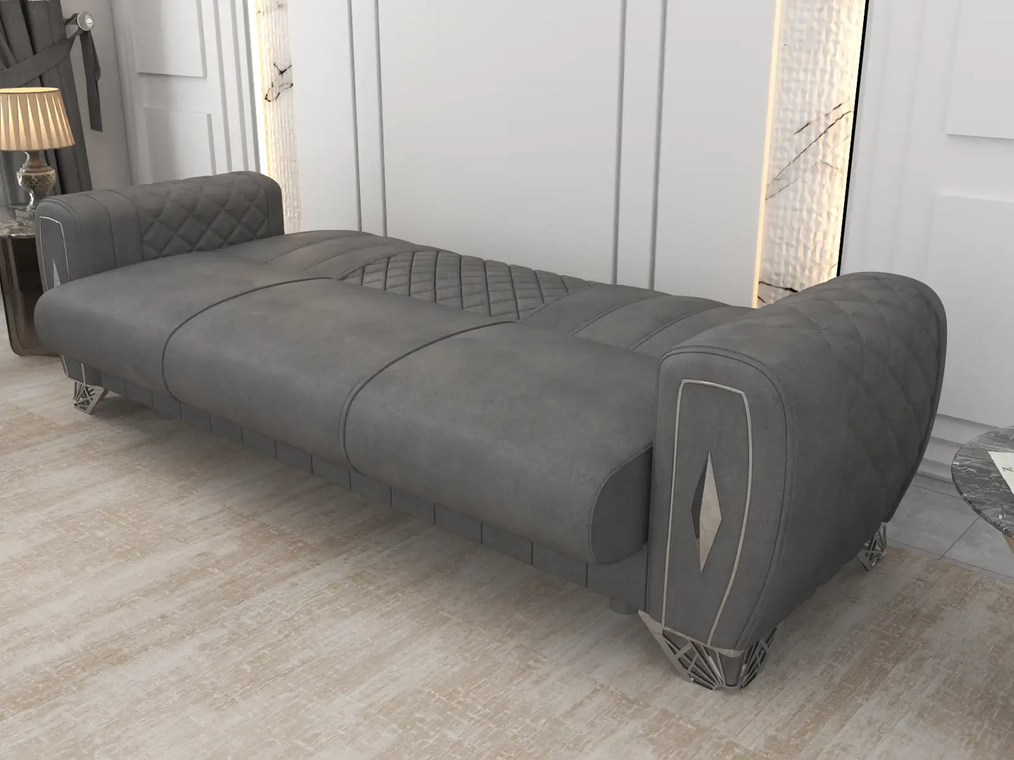 Grey 3 Seater