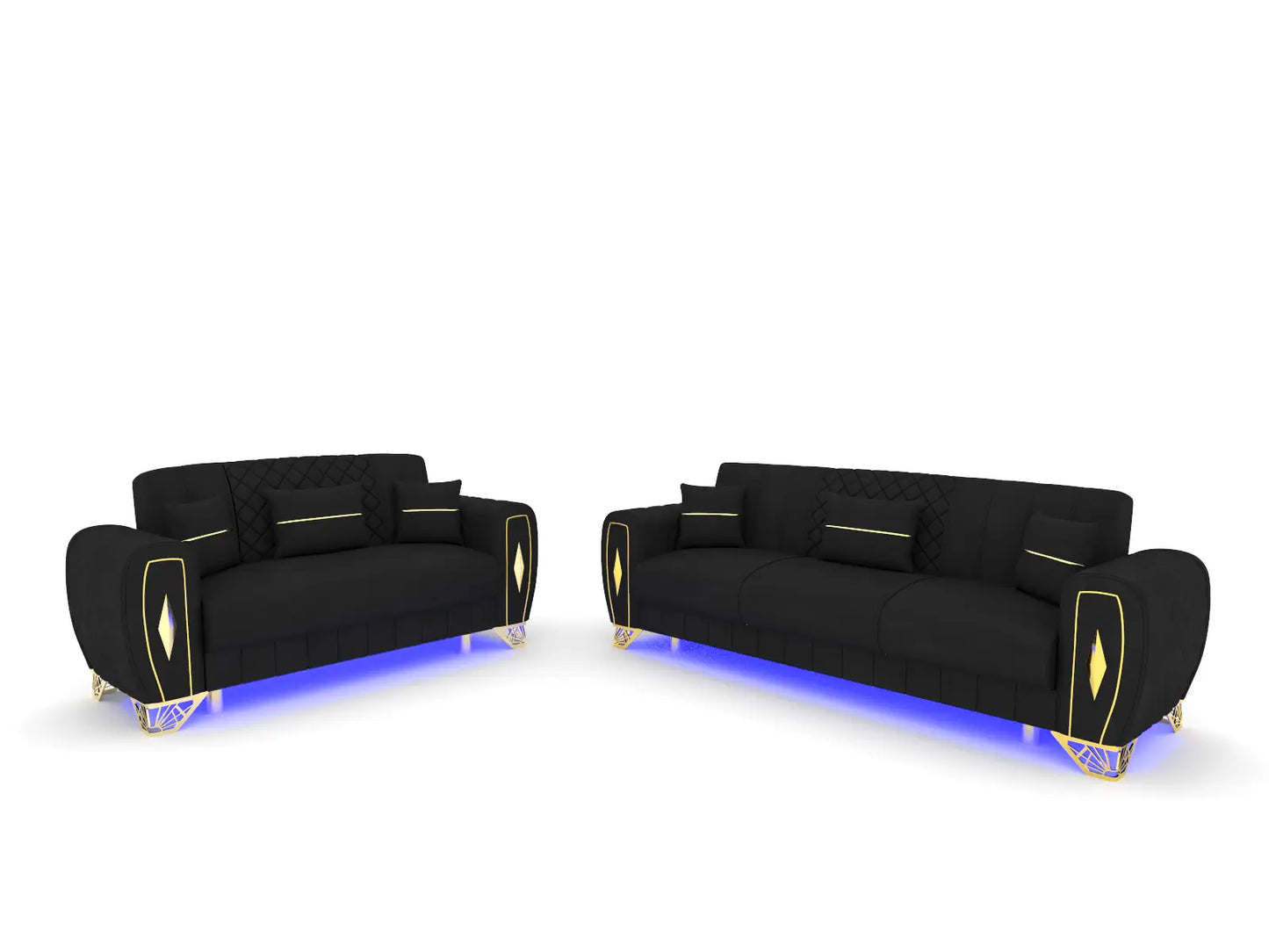 Black 3+2 Seater
