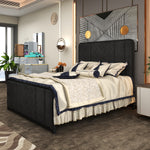 Load image into Gallery viewer, Metal Bed Frame with Diamond Stitching
