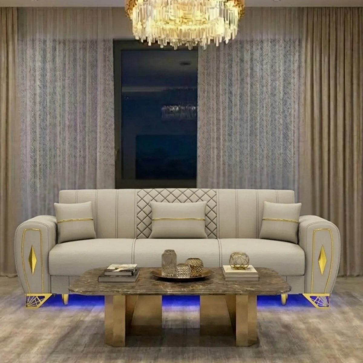 3 Seater Cream