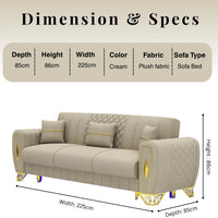3 Seater Cream
