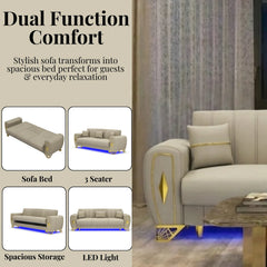 3 Seater Cream
