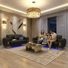 3+2 Seater Black